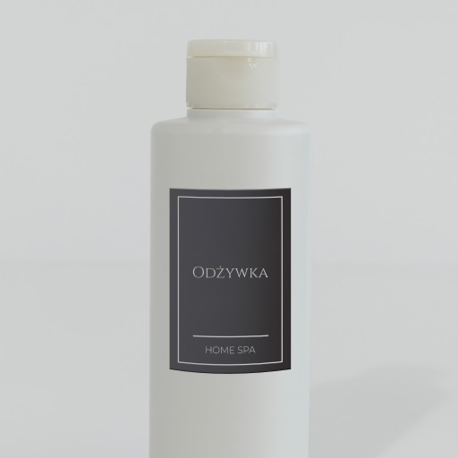 ČIERNE kozmetické nálepky šampón kondicionér 500ml