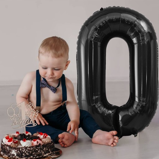 Fóliový balón číslo 0 narodeninové číslo ZERO 1-99 dekorácia VEĽKÁ HELKA 100cm