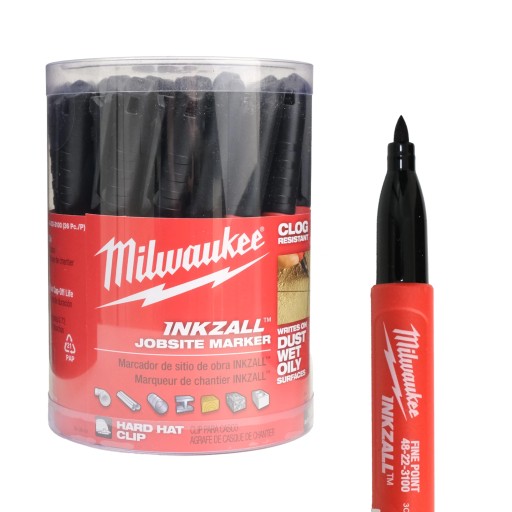 Čierna bodová fixka Milwaukee INKZALL
