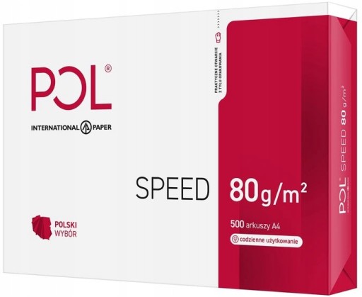 Kancelársky papier do kopírky PolSpeed, formát A4, 500 listov