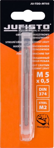 Strojový závitník M5 x 0,5 jemný závit HSS-M2