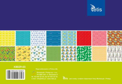 KREATÍVNY PAPIER A5 FARBA KB029-03 TETIS