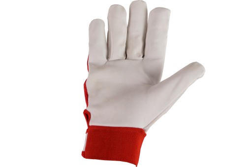 Rukavice z kozej kože, BOZP, suchý zips, veľkosť 8
