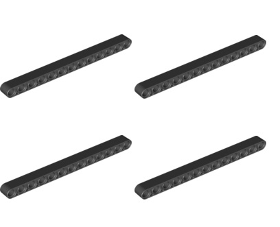 LEGO Technic Liftarm 1x13 41239 čierna - 4 ks
