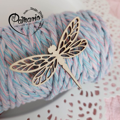 Dekorácia vážka na krabičku zloženie 7cm 5ks