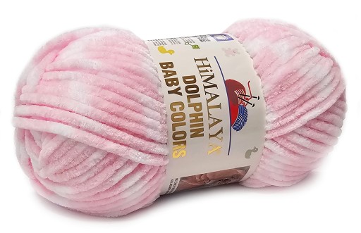HIMALAYA HRUBÁ priadza DOLPHIN BABY COLORS 80424 ružová a biela
