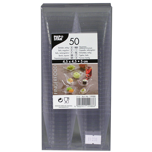 Dezertné poháre Nádoba na predjedlá FINGERFOOD snacks 50ml 50ks