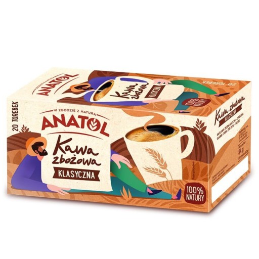 Expresná obilná káva Anatol classic, 20 sáčkov