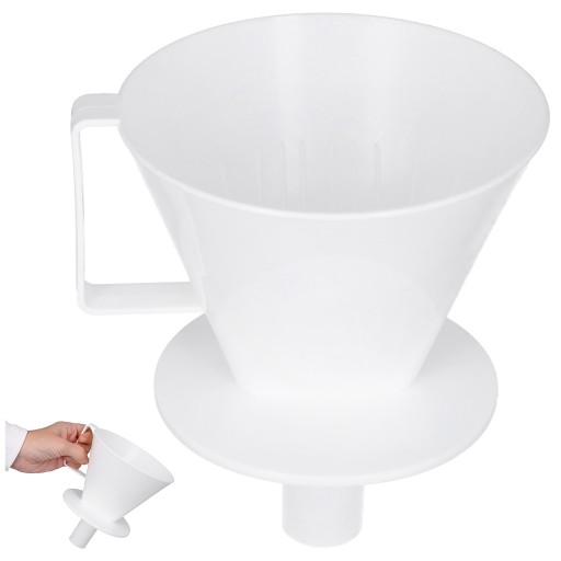 Kávovar lievik na čaj dripper filter na varenie biely filter