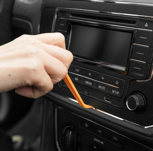 Sťahováky, kľúče, náradie na demontáž čalúnenia, 4 kusy, oranžové