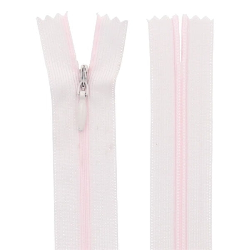 Zipsy KRYTÉ 50cm PRÁŠKOVÁ RUŽOVÁ 1 ks.