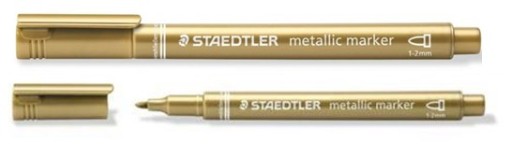 ZNAČOVAČ OZDOBNÝ, ZLATÝ METALICKÝ 1-2MM STAEDTLER