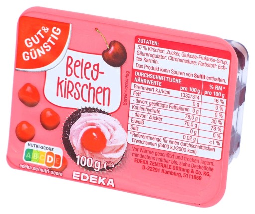 Kandizované čerešne na pečenie koláčov a koláčikov Edeka 100g DE