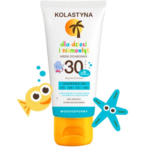KOLASTYNA OCHRANNÝ KRÉM NA TVÁR PRE DETI A BOJČATÁ SPF 30 od 6 mesiacov