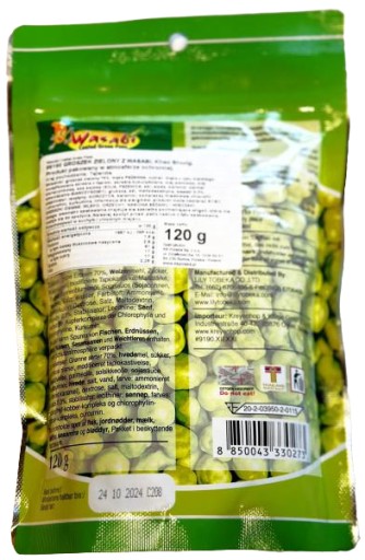 ZELENÝ HRÁŠOK S WASABI 120g KHAO SHONG