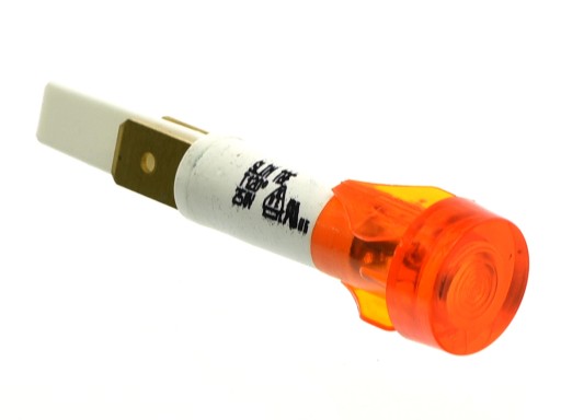 Oranžová signálka otvorená. 10mm 230V 120°C