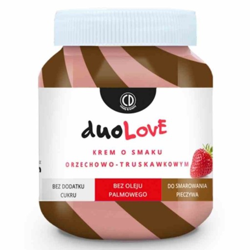 Krém s orieškovo-jahodovou príchuťou bez pridaného cukru DUOLOV CD 350g