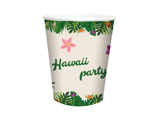 Hawaii Party Hawaii narodeninové poháre 250ml 6 ks