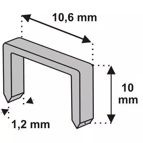 DEDRA 11Z210 Sponky D11 10mm do zošívačky zošívačky / balenie 1000 ks.