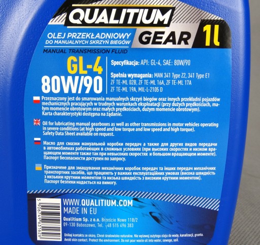KVALITNÝ PREVODOVÝ OLEJ GL-4 80W90 1L