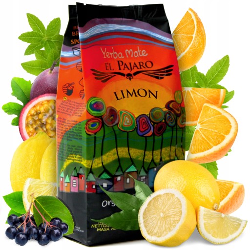 Yerba Mate EL PAJARO Limon vo vrecúškach LEMON Power Energy 25x3g