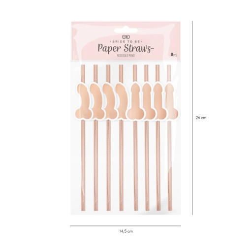 Slamky na penis na sliepku rosegold 8 ks