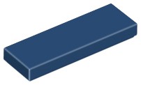 LEGO TILE 63864 TILE 1x3 tmavomodrá NOVINKA (1g)