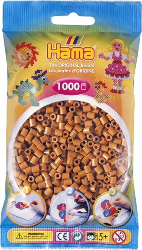 Zažehľovacie korálky HNEDÁ 1000 ks HAMA 21