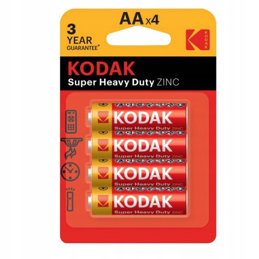 4x AA batérie KODAK EXTRA HEAVY DUTY R06