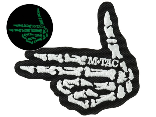 VELCRO GESTURE PATCH PISTCH PISTCH PISTCH GUN STREĽOVAČ NA SKELET M-TAC VÝŠIVKY FLUORESCENT