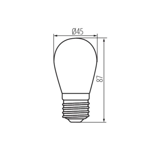 LED žiarovka ST45 FILAMENT girlandový svetelný zdroj A60 0,5W E27 50lm 4000K