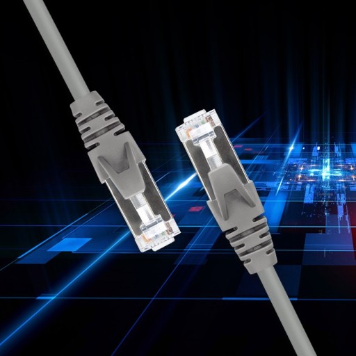 Qoltec FTP CAT5e Patchcord kábel 2xRJ-45 1m vysokorýchlostný zlatý tienený