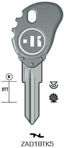 ZD23R MODRÝ KĽÚČ NA MOTORKU PRE TRANSPONDER