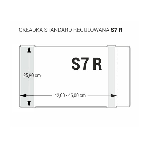 Knižný obal 258 mm nastaviteľný obal S7