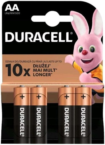 Alkalická batéria DURACELL LR6 AA POUZE 4 ks + ZADARMO