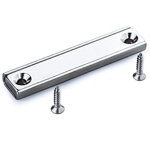 NEODYMIOVÝ MAGNETOVÝ DRŽIAK V POUZDE NA SKRUTKU 60x13,5x5mm HUNTER NOSNOST 12KG