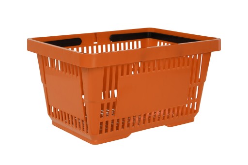 Košík Nákupný košík, oranžový plastový nákupný košík