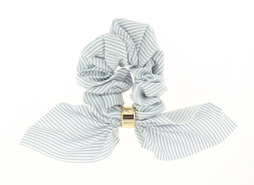 RUB NA VLASY SCRUNCHIE, PRUHOVANÁ MAŠĽA, MODRÁ