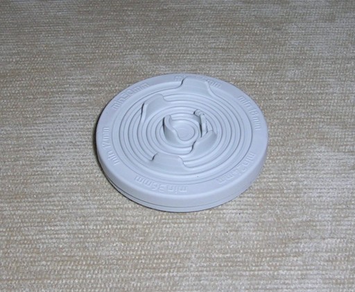 gumový priepust s prepážkou 50/57mm, 1 ks, sivý