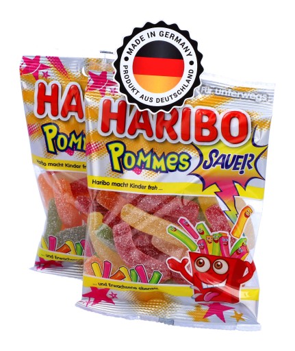 HARIBO Fruit Jelly Sour Fries 100g z Nemecka