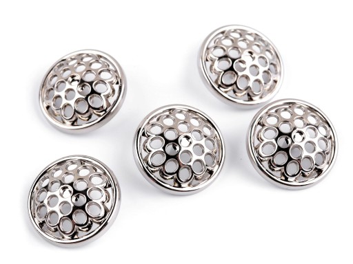 KOVOVÝ GOMBÍK 23mm STRIEBORNÝ
