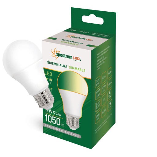 LED žiarovka BALL E27 6W neutrálna stmievateľná WOJ+14379 SPECTRUM