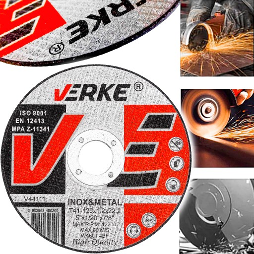 KOVOVÉ REZNÉ KOTOUČE 125mm x1,2mm x22,2 VERKE