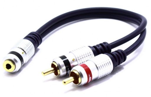 ADAPTÉR AUX ADAPTÉR JACK ZÁSUVKA 3,5 STEREO 2X RCA CINCH PLUG VITALCO