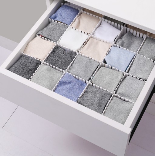 Priehradky, organizér na zásuvky, skrine, oddeľovače stolov, biela