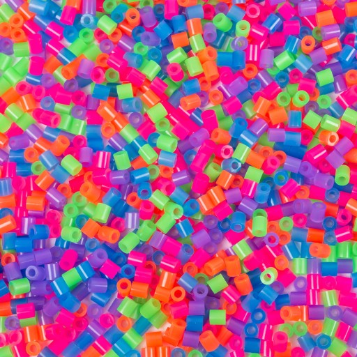 Zažehľovacie korálky NEON 1500 ks Benny korálky Veľkosť Midi 5mm