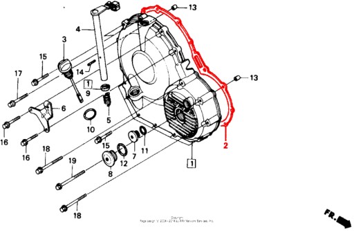 Tesnenie krytu spojky HONDA CBR 600 F 87-90