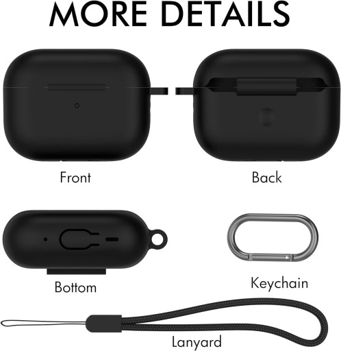 silikónové ochranné puzdro pre Airpods Pro 2 CASE s karabínou RESISTANT