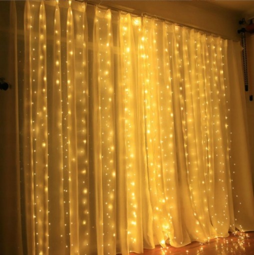 SVETELNÁ ZÁPONA 3x3m ICILS 300LED GARLANDOVÉ LAMPY