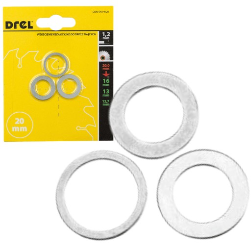 REDUKČNÉ KRÚŽKY PRE 20 mm DISKY 3 ks.